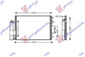 Ψυγειο A/C 1.4cc 8V 1.6cc 16V 5Π (51x38) Renault Kangoo 03-08 - 070306400