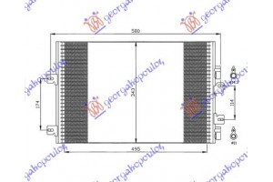 Ψυγειο A/C 1.5cc DIES.(50x34) 03- Renault Kangoo 03-08 - 070306410