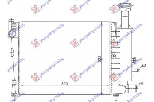 Ψυγειο 1,0-1,1-1,4cc(39x32) Citroen AX 87-91