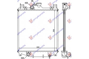 Ψυγειονερου 1.0-1.3i (35x33.5x1.6) Suzuki Swift H/B 96-05 - 070706300