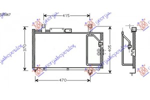 Ψυγειο A/C Benz (52.5x29x19) Suzuki Swift H/B 96-05 - 070706400