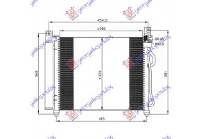 Ψυγειο A/C ΒΕΝΖ-ΠΕΤΡ. (39x33.5) Kia Picanto 04-08 - 071306400