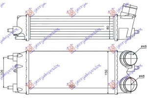 ΨΥΓ. INTERC.1.6TDCi (300x150x80)ΠΑΡ.ΙΣΙΑ Ford Fiesta 08-13 - 072606220