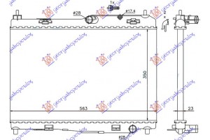 Ψυγειο Νερου 1.25-1.4-1.6 Βενζινη Μηχανικο +/- A/C (56x35.5) Ford Fiesta 08-13 - 072606300