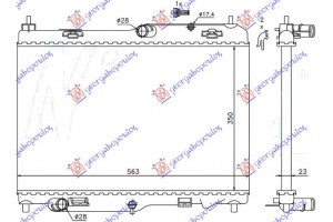 Ψυγειο Νερου 1.4-1.6 Tdci Μηχανικο +/- A/C (56.3x35) Ford Fiesta 08-13 - 072606310