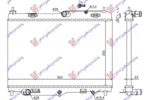 Ψυγειο 1.4 ΒΕΝΖ. Α/Τ (56x35,5) Ford Fiesta 08-13 - 072606320