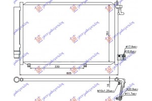 Ψυγειο A/C ΒΕΝΖ-1.4TDCi (57,5x36) Ford Fiesta 08-13 - 072606400