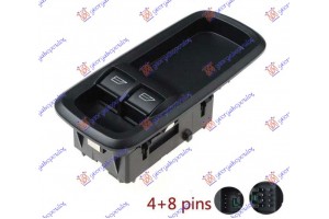 Διακοπτης Παραθυρων Εμπρος (ΔΙπλός) (12PIN) Αριστερα Ford Fiesta 08-13 - 072607174