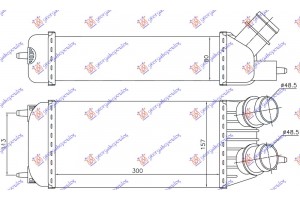 Ψυγειο Intercooler 1.6 Hdi Πετρελαιο (300x155x80) Citroen Jumpy 07-16 - 072906220