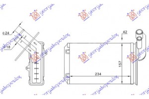 Ψυγειο Καλοριφερ (M) +/-ΑC (234x157) Renault Clio 90-94 - 073606500