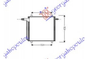 Ψυγειο A/C (38x39) Renault Twingo 92-98
