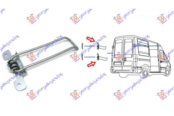 Στοπ Πορτας Πισω 5ης (ΔΙΠΛΗ ΠΟΡΤΑ) Iveco Daily 00-07 - 074306180