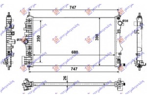 Ψυγειο 2,0 Turbo +/-A/C(68x40) ΑΥΤΟΜ. Opel Insignia 08-13 - 074406320