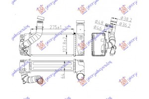 Ψυγειο INTER.1.4 D4D (275x130) Toyota Auris 06-10 - 074606210