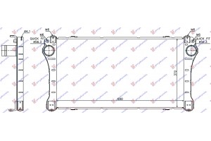 Ψυγειο Intercooler 2.0-2.2 D4D -09 Πετρελαιο (690x372x26) Κολαρα Κουμπωτα Toyota Auris 06-10 - 074606220