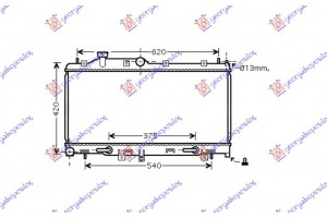 Ψυγειο 2.0i-16 Turbo (34x68.5x16) ΑΥΤΟΜ. Subaru LEGACY/OUTBACK 04-10 - 074806340