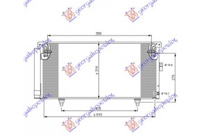 Ψυγειο A/C BENZ-ΠΕΤΡ (61.5x29.7x16) Subaru LEGACY/OUTBACK 04-10 - 074806400