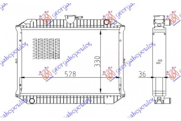 Ψυγειο 1,5 Βενζινη (33x54,5x36) Nissan Vanette Spain (C220) 86-95 - 075306310