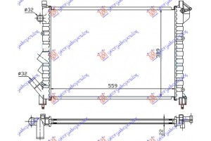 Ψυγειο 1,8-2,0-A/C (56x41,4) ΠΑΡ. ΟΔ. Renault Laguna 98-00 - 016406320