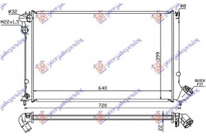 Ψυγειο 1.6i8V-1.8i 8/16V +A/C (64x40)ΜΗΧ Peugeot 406 Sdn 96-05 - 075606300