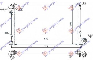 Ψυγειο 1,8i8V/16V-2,0i16V+A/C(64x40) Αυτ Peugeot 406 Coupe 96-05 - 021106340