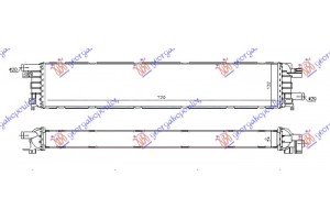 Ψυγειο Βοηθητικο 3.0 TFSi/S4 Βενζινη (720x135x52) Παροχες Διαγωνια Audi A4 07-11 - 076706350