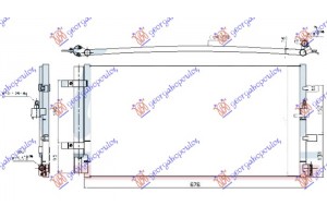 Ψυγειο A/C 3.0 TFSi-3.2 Fsi / 2.7-3.0 Tdi (676x335) Audi A4 07-11 - 076706415