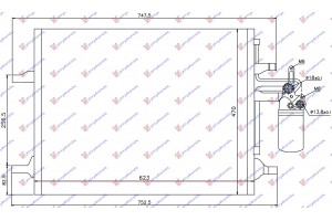 Ψυγειο A/C 2.0/3.0 T / Hybrid / 2.0/2.5/3.0 (T4/T5/T6) Βενζινη 2.0/2.4 (D3/D4/D5) Πετρελαιο (580x470x16) Volvo S60/V60 10-13 - 076806420