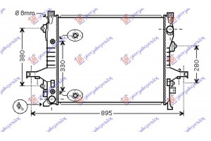 Ψυγειο Νερου Βενζινη - Πετρελαιο MHXANIKO-AYTOMATO (620x530x32) Volvo XC90 03-14 - 077106300