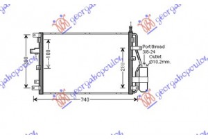 Ψυγειο A/C ΒΕΝΖ-ΠΕΤΡ (64x41,5) Volvo XC90 03-14 - 077106400