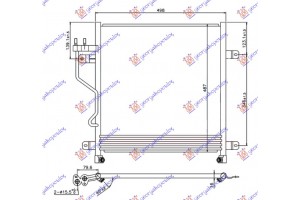 Ψυγειο A/C 2.5-2.8 Crd Πετρελαιο Αυτοματο 05- (460x480x16) Jeep Cherokee 02-08 - 077706410