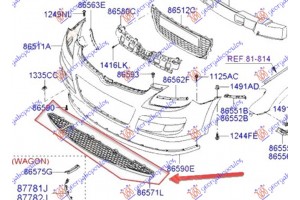 Ενισχυση ΠΡΟΦΥΛ. ΕΜΠ. Κατω Πλαστικη (Γ) Hyundai i30 07-12 - 078004920
