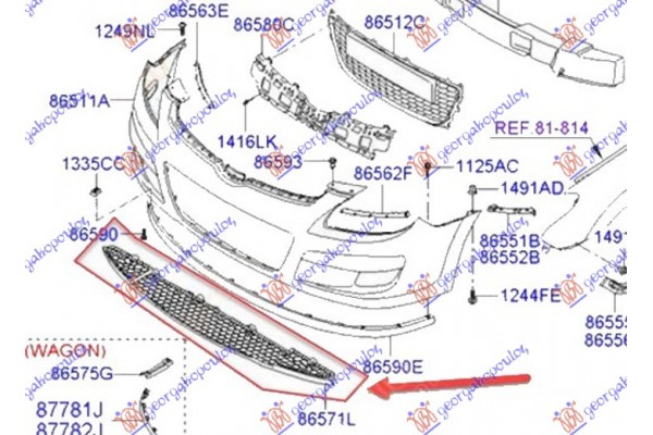 Ενισχυση ΠΡΟΦΥΛ. ΕΜΠ. Κατω Πλαστικη (Γ) Hyundai i30 07-12 - 078004920