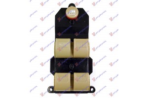 Διακοπτης ΠΑΡΑΘ. ΕΜΠ. (Τετραπλός)(20pin) Καφε Αριστερα Honda Civic Sedan 01-04 - 078107174