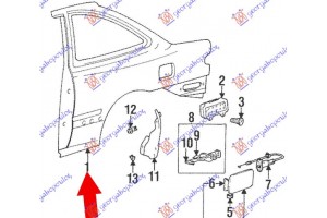 Αριστερα Φτερο Πισω (Γ) Hyundai Accent H/B 94-97