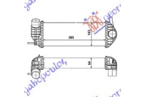 Ψυγειο Intercooler 1.5 Dci Πετρελαιο (385x145x64) Κολαρα Σφυκτηρα Nissan Nv 250 19- - 578106200