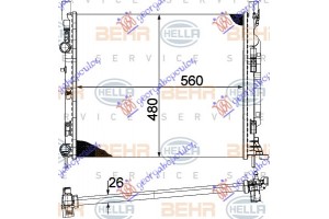 Ψυγειο 1.6i16V-1.5DCi+AC(56x48x26)ΠΑΡ.ΟΔ (MAHLE BEHR) Nissan Nv 250 19- - 578106315