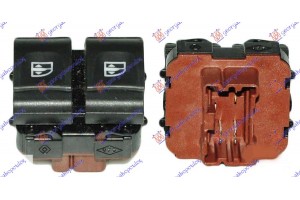 Διακοπτης ΠΑΡΑΘ. ΕΜΠ. (ΠΙΣΩ ΠΟΡΤΕΣ) (Διπλός)(Πορτοκαλί φως)(Καφέ φίσα)(7pin) Αριστερα Renault Kangoo 08-13 - 078407179