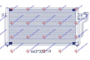 Ψυγειο A/C (59.6x30.5) Mitsubishi Lancer (CB1/4) 92-95