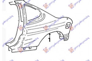 Φτερο Πισω (Γ) Αριστερα Hyundai Coupe 97-99 - 080001682