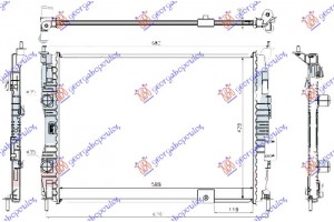 Ψυγειο Νερου 1.6 Βενζινη (590x430x16) (ΧΩΡΙΣ ΣΩΛΗΝΑΚΙ) Nissan Qashqai 10-13 - 576006305