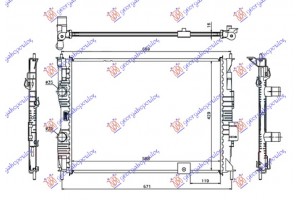 Ψυγειο 2.0i 16V +/- A/C (59x45) Nissan Qashqai 07-10 - 080406310