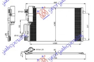 Ψυγειο A/C 1.5 Dci (61x39) Nissan Qashqai 07-10 - 080406420