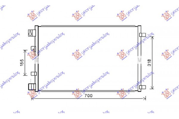 Ψυγειο A/C 1.5 Dci (610x390x16) (VALEO) Nissan Qashqai 07-10 - 080406425