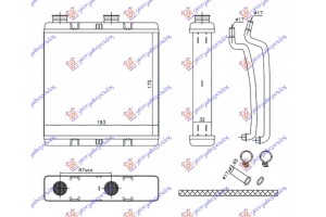 Ψυγειο Καλοριφερ (BR) (175x190x32) Honda Civic H/B-L/B 06-12 - 080906500