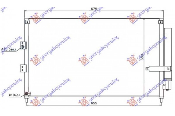 Ψυγειο A/C 1.3 Hybrid - 1.8 Βενζ (63x38) (KOYO) Honda Civic Sedan 06-11 - 081106415