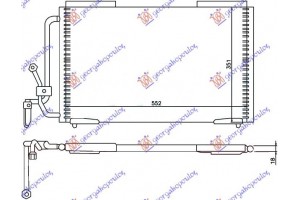 Ψυγειο A/C (54.4x35.4) Peugeot 405 93-95 - 081706400