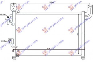 Ψυγειο A/C ΒΕΝΖΙΝΗ-ΠΕΤΡΕΛΑΙΟ (475x300x16) Mazda P/U 2/4WD 95-98 - 082706400