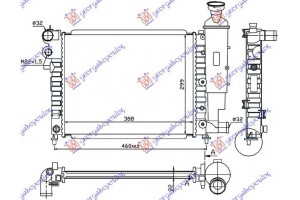 Ψυγειο XN-XR-XT (39x32) (ΤΑΠΑ ΚΟΥΜΠΩΤΗ) Peugeot 106 92-95 - 083406300