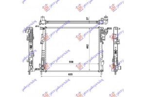 Ψυγειο 2.0 Dci -AC (56x44.9) X/START-STOP Nissan Primastar 06-16 - 081606320